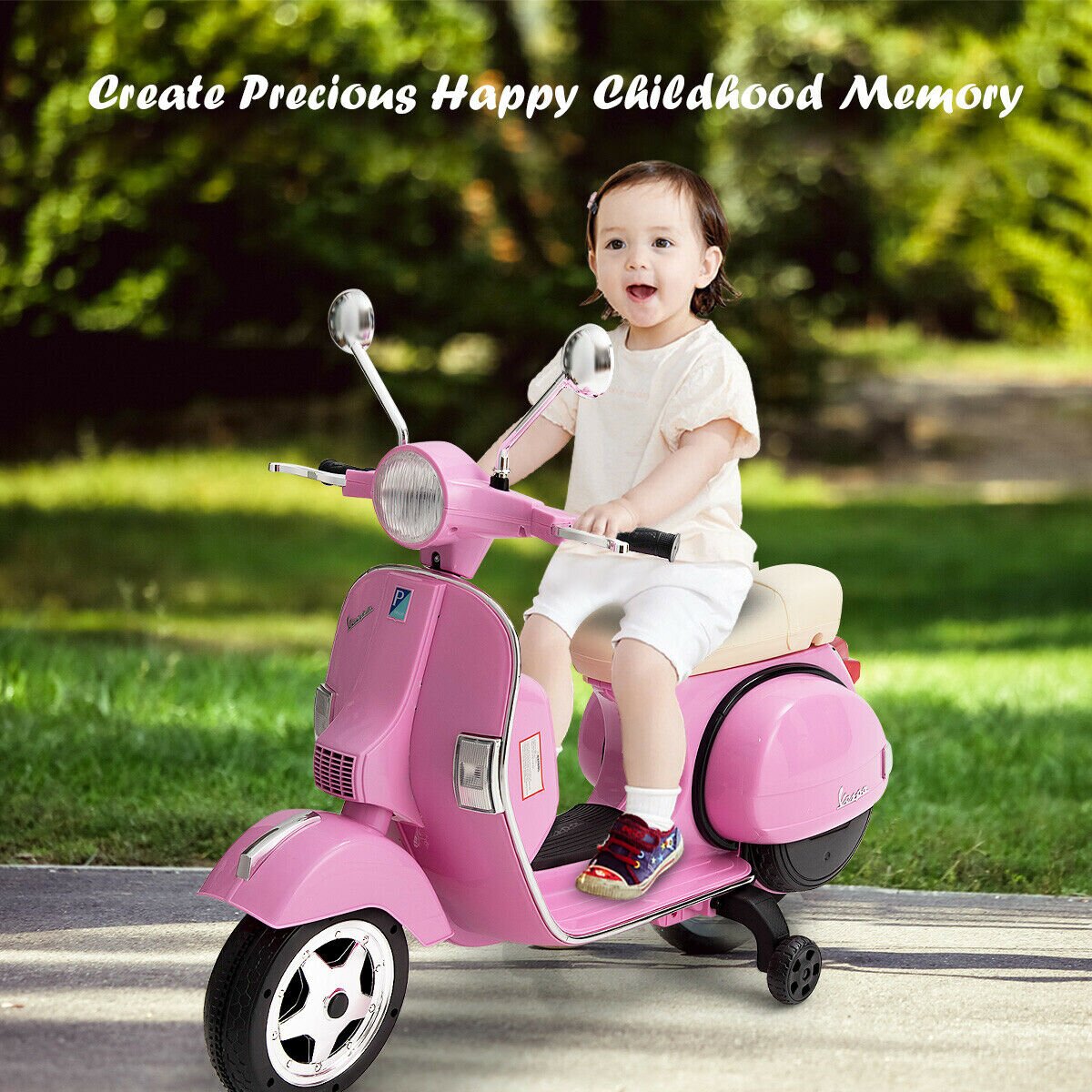 【Baby&Kids】Kids Ride on Vespa Scooter Motorcycle