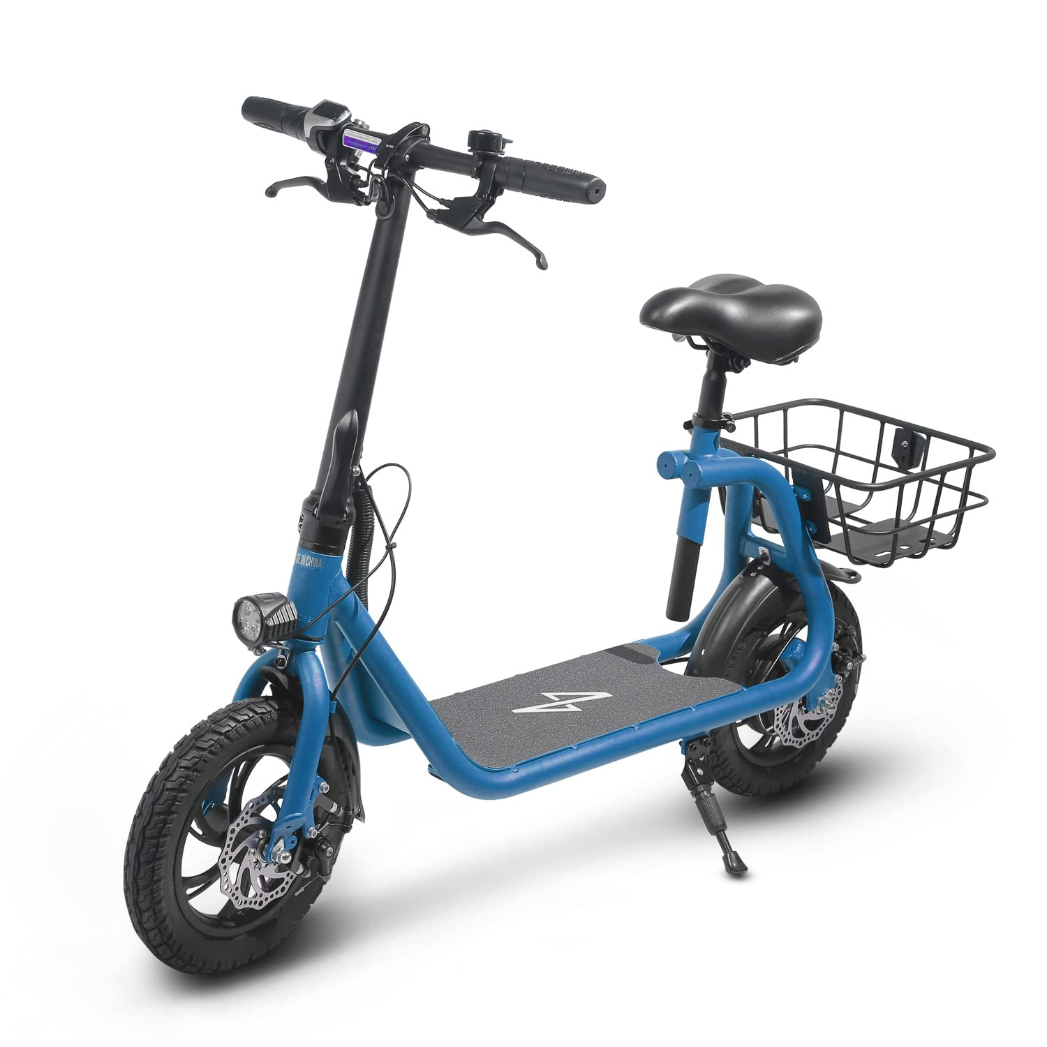 【Sports&Outdoors】Electric Scooter for Adults - Foldable Scooter with Seat & Carry Basket - 450W Brushless Motor 36V