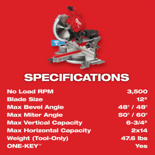 M18 FUEL Lithium-Ion Brushless Cordless 12 in. Dual Bevel Sliding Compound Miter Saw Kit