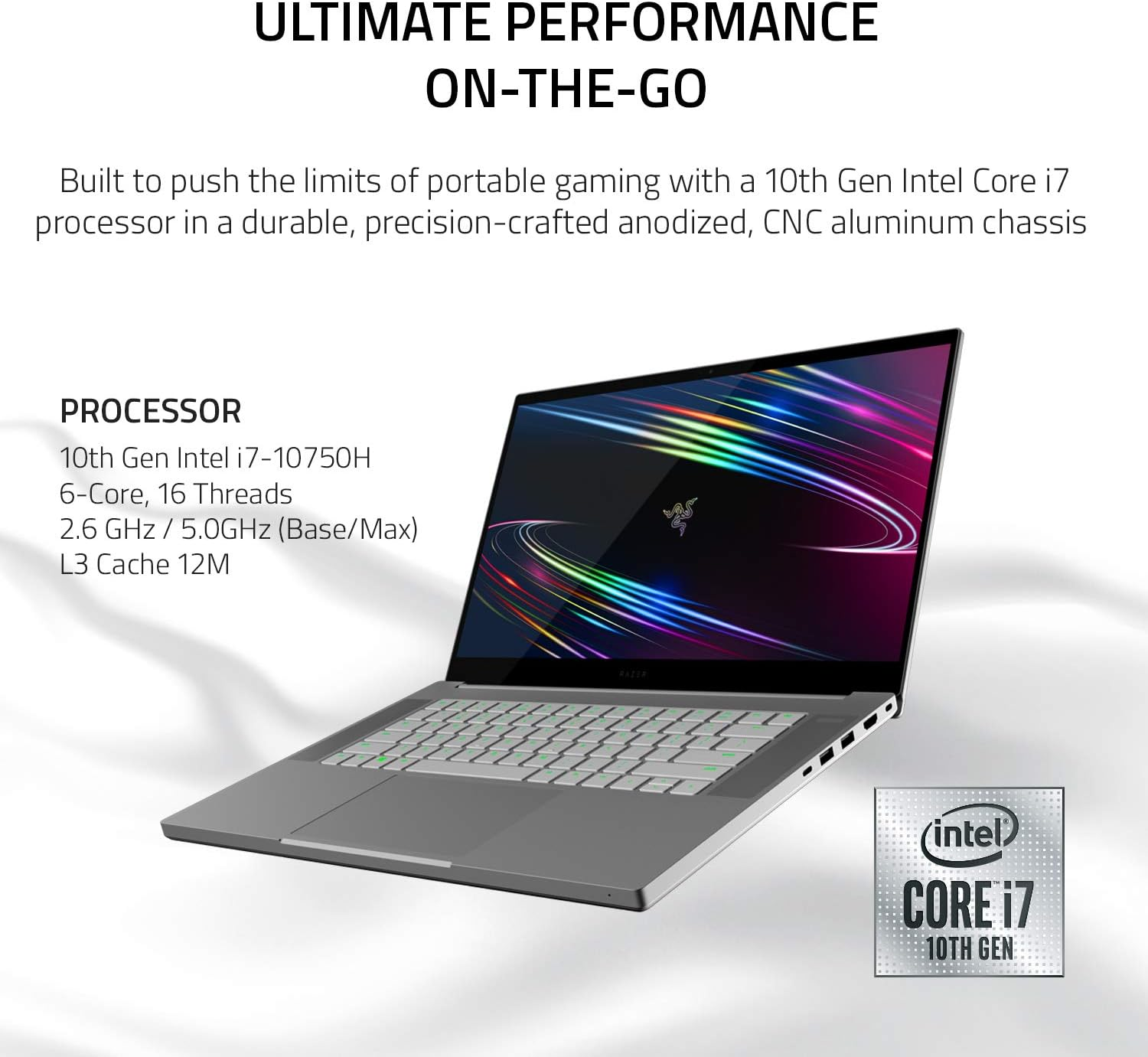 Razer Blade 15 Base Gaming Laptop 2020: Intel Core i7-10750H 6-Core, NVIDIA GeForce RTX 2070 Max-Q, 15.6