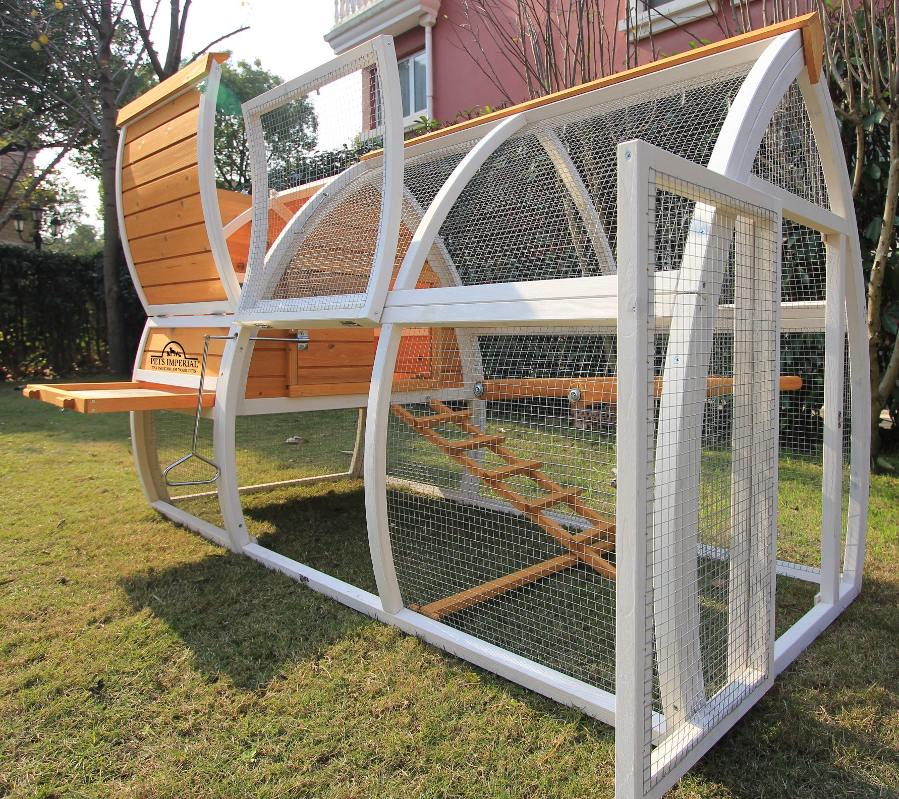 【Home&Garden】Chicken Coop - Ark Poultry Nest Box - Chickn House with Sliding Tray & Opening Roof