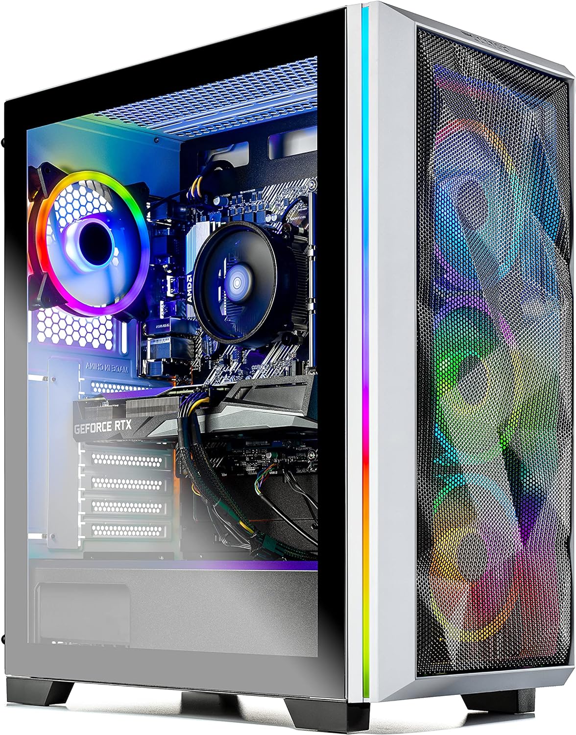 Skytech Archangel Gaming Computer PC Desktop – Ryzen 5 3600 3.6GHz, GTX 1660 Super 6G, 500GB SSD, 16GB DDR4 3200MHz, RGB Fans, Windows 11 Home 64-bit, 802.11AC Wi-Fi