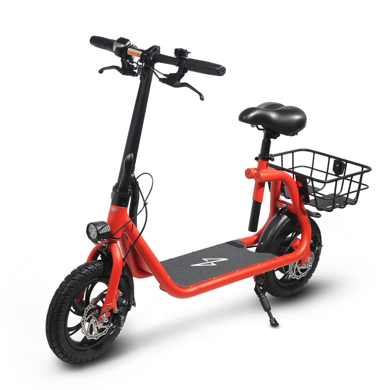【Sports&Outdoors】Electric Scooter for Adults - Foldable Scooter with Seat & Carry Basket - 450W Brushless Motor 36V