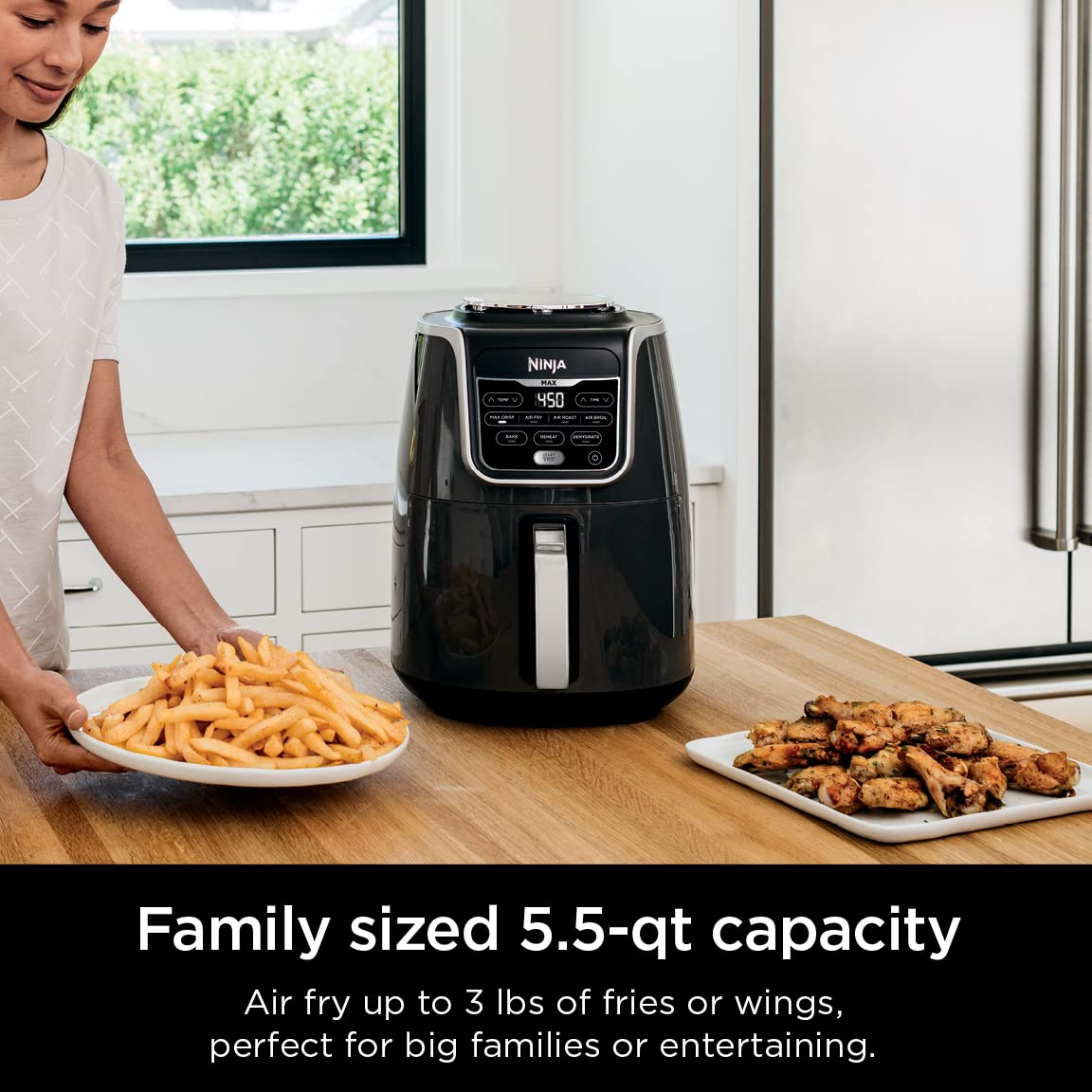 【Appliances】Ninja AF161 Max XL Air Fryer that Cooks, Crisps, Roasts, Bakes, Reheats & Dehydrates, 5.5 Quart