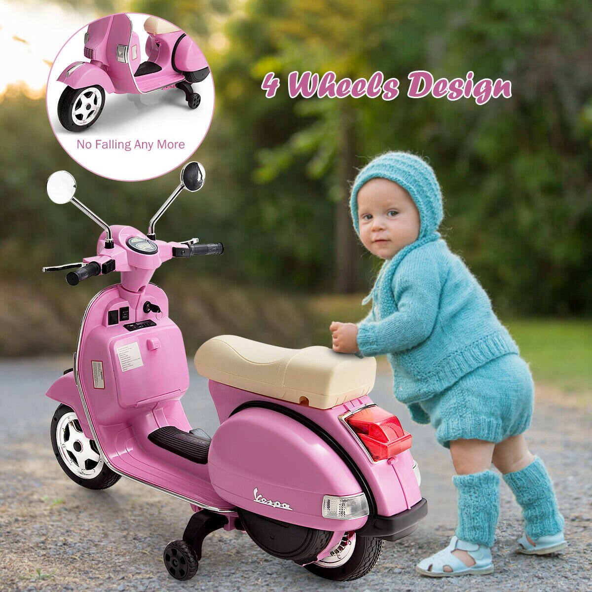【Baby&Kids】Kids Ride on Vespa Scooter Motorcycle
