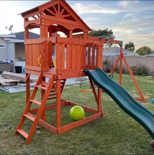【Sports&Outdoors】【BS】Oak Grove Wooden Swing Set