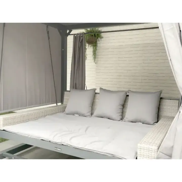【Home&Garden】Family Sofa Swing Bed, Sunscreen with Swing Shed