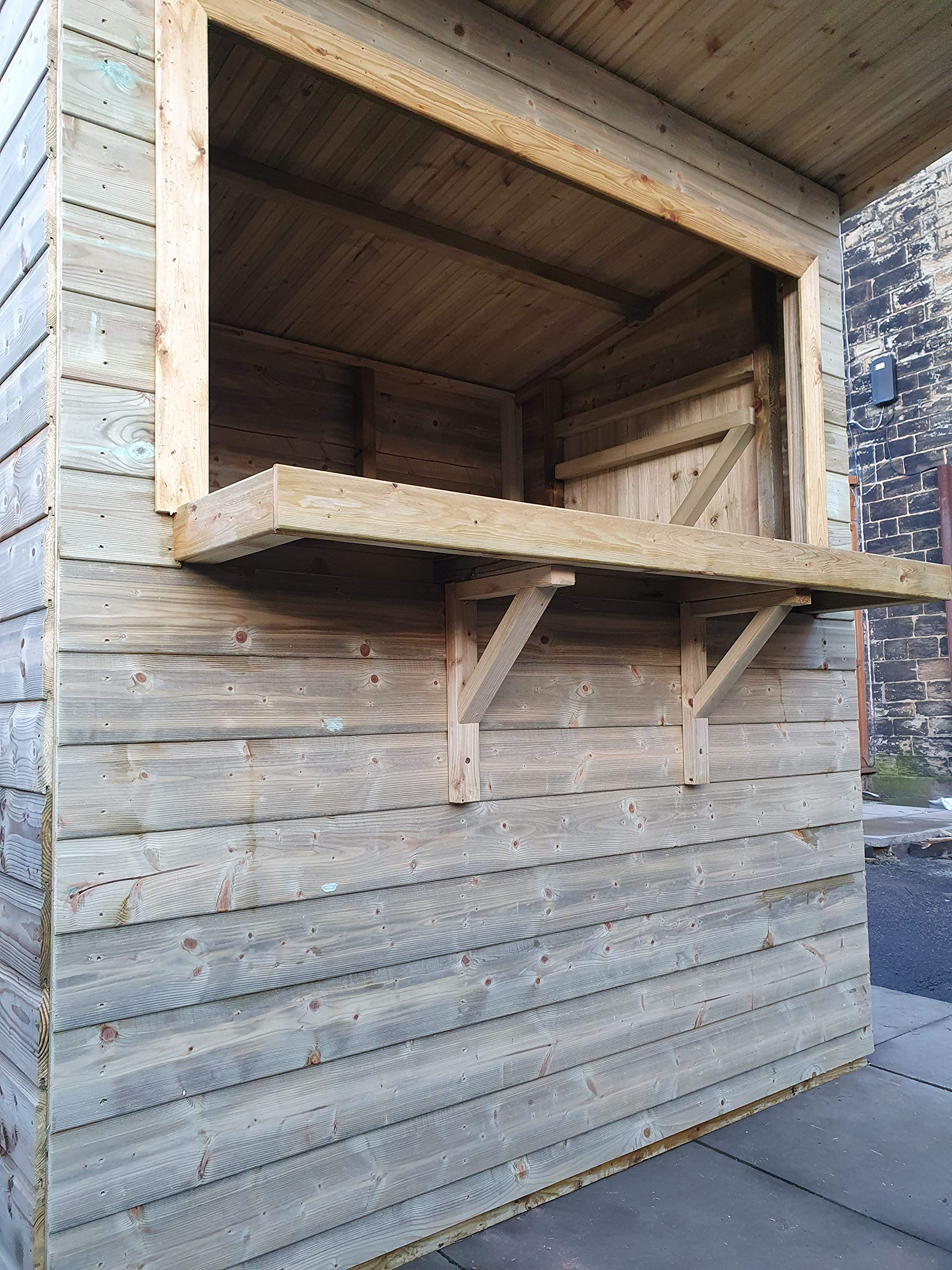 【Home&Garden】Garden Bar Drinks Shed 6x4 Fully T&G Quality Wooden Party Hut Serving Kiosk