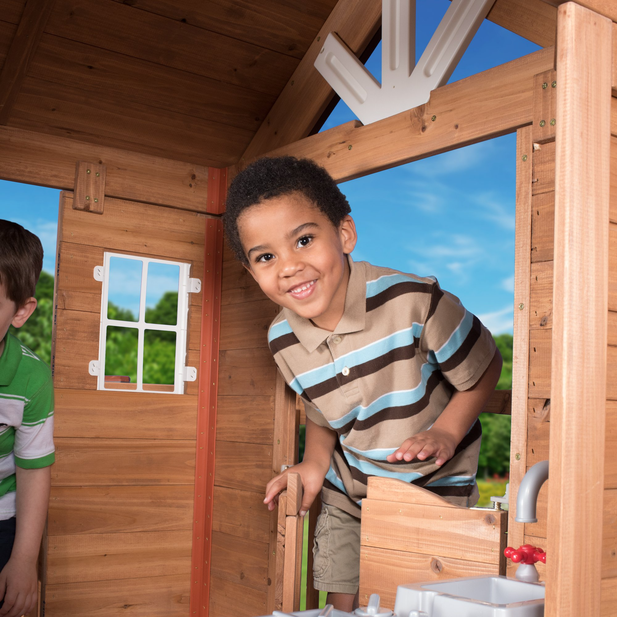 【Sports&Outdoors】Scenic Heights All Cedar Playhouse