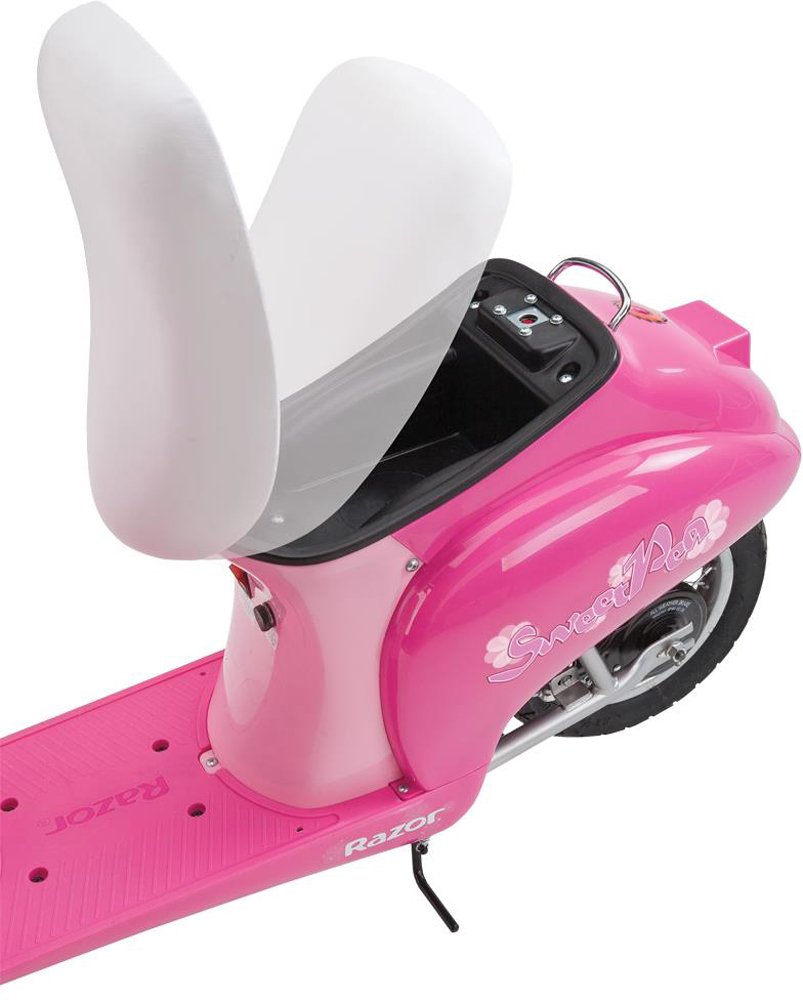 【Sports&Outdoors】Miniature Euro 24V Electric Kids Ride On Retro Scooter, Speeds up to 15 MPH with 10 Mile Range