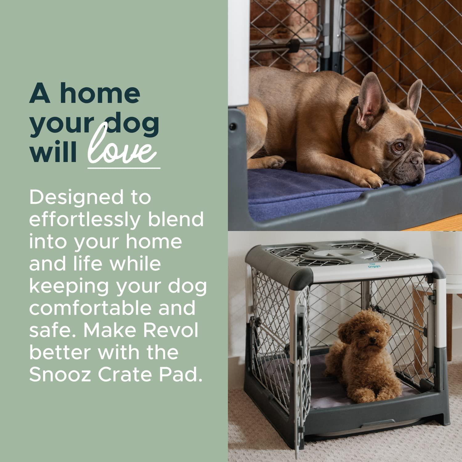 【Home&Garden】Revol Dog Crate (Collapsible Portable Travel Dog Crate, Dog Kennel) for Small Dogs & Puppies