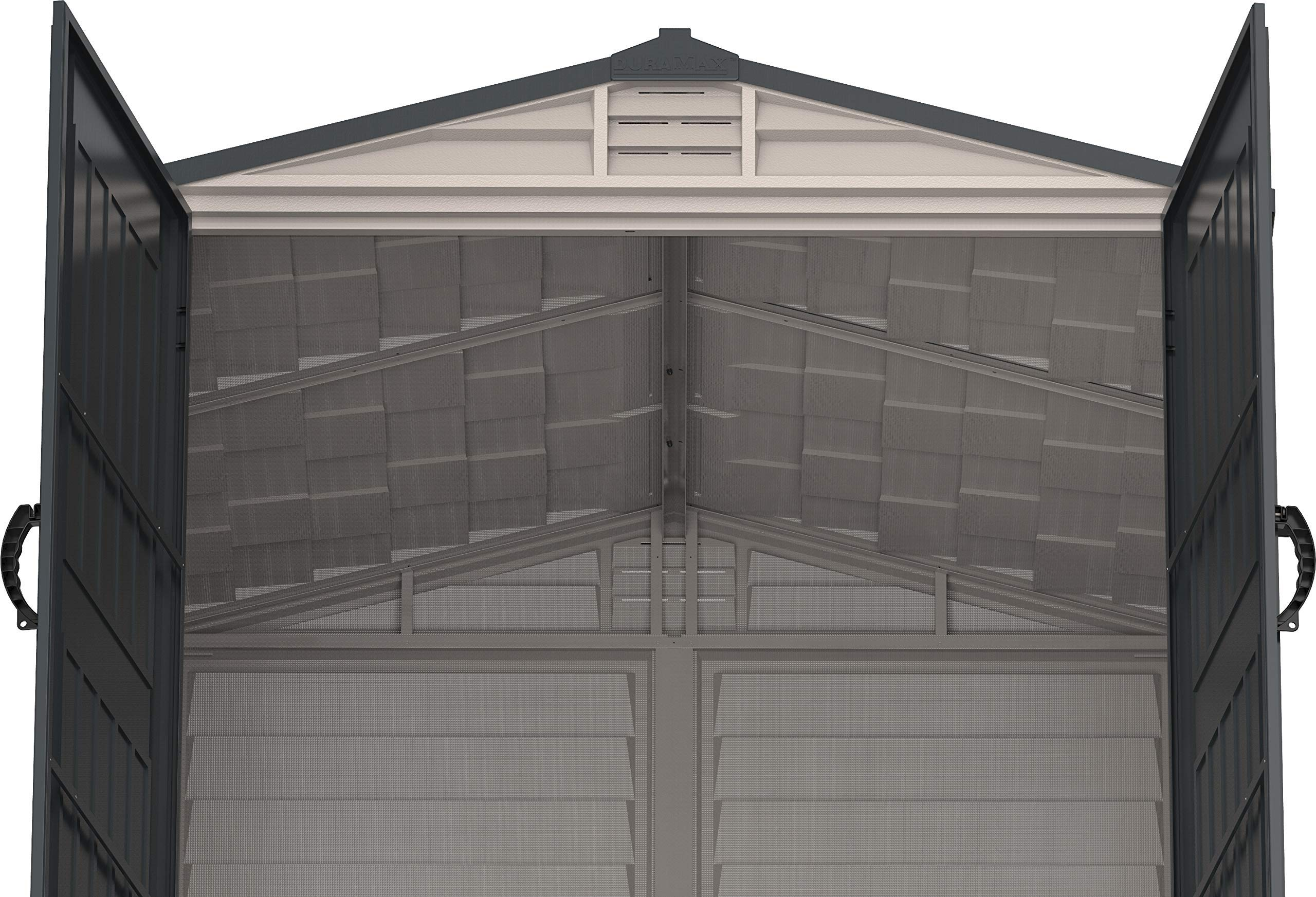 【Storage Shed】6' x 6' PLUS Plastic Garden Shed with Plastic Floor & Fixed Window