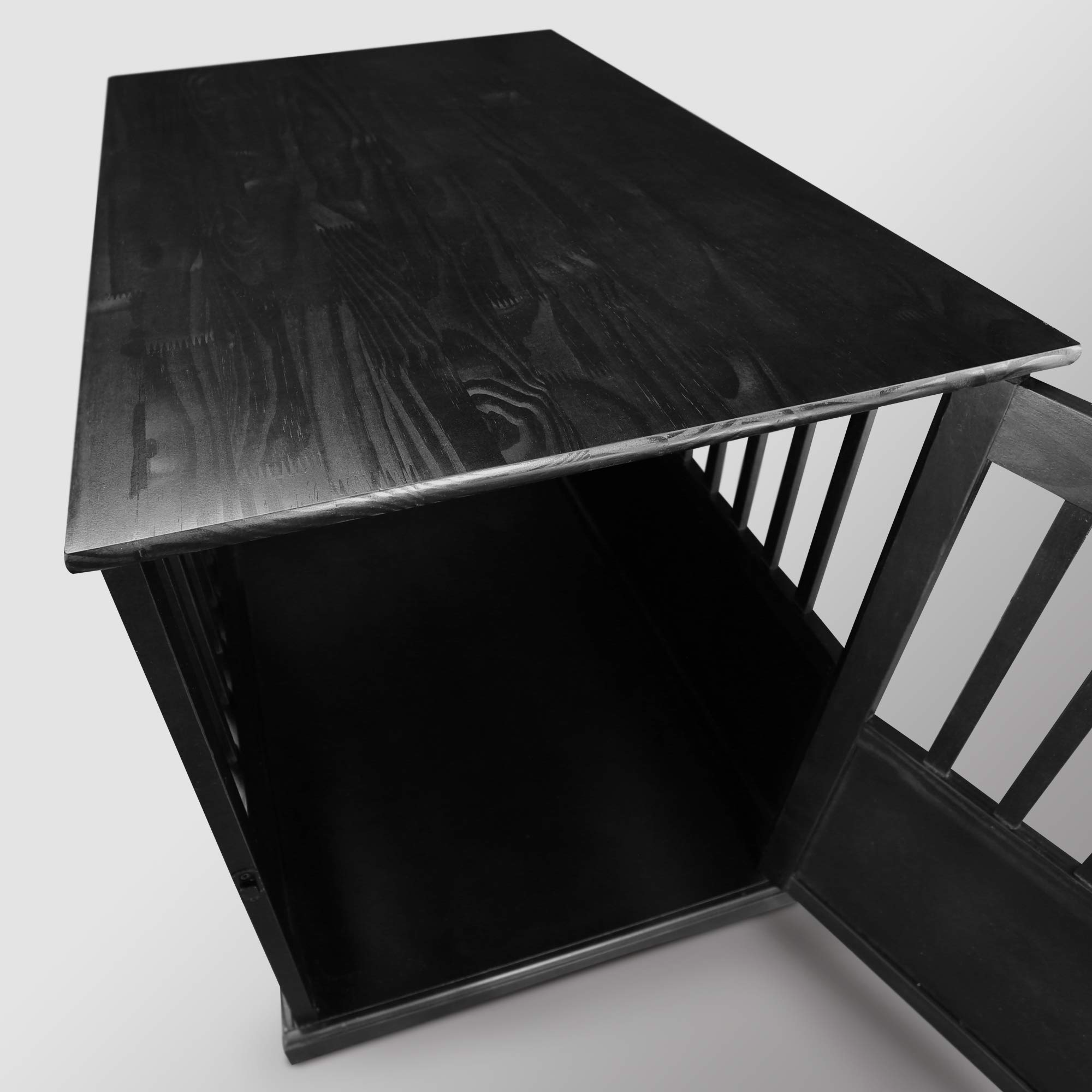 【Home&Garden】Wooden Large Pet Crate, End Table, Black
