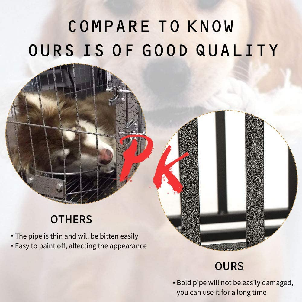 【Home&Garden】42 Heavy Duty Dog Crate Large Dog cage Strong Metal Dog Kennels & Crates for Large Dogs