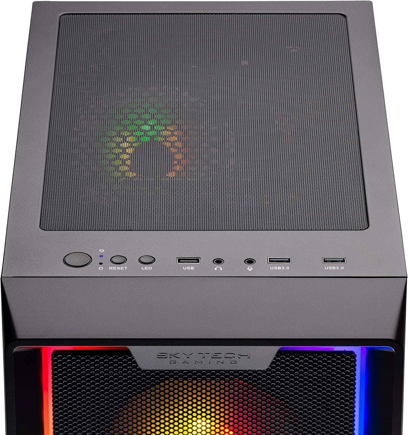 Skytech Archangel Gaming Computer PC Desktop – Ryzen 5 3600 3.6GHz, GTX 1660 Super 6G, 500GB SSD, 16GB DDR4 3200MHz, RGB Fans, Windows 11 Home 64-bit, 802.11AC Wi-Fi