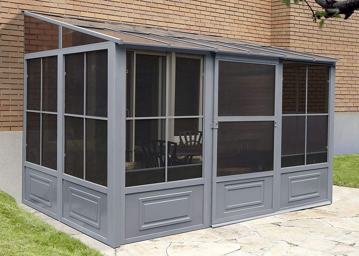 【Home&Garden】1/2 Add-a-Room All-Season Solarium, 10-feet by 12-Feet, 96-Inch Height
