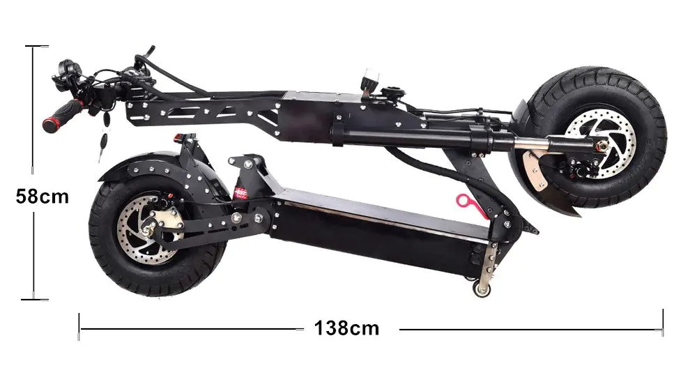 【Sports&Outdoors】90-150KMFLJ Upgraded Version 13 Inch Wheels 60V 6000W E Scooter 90-150KM