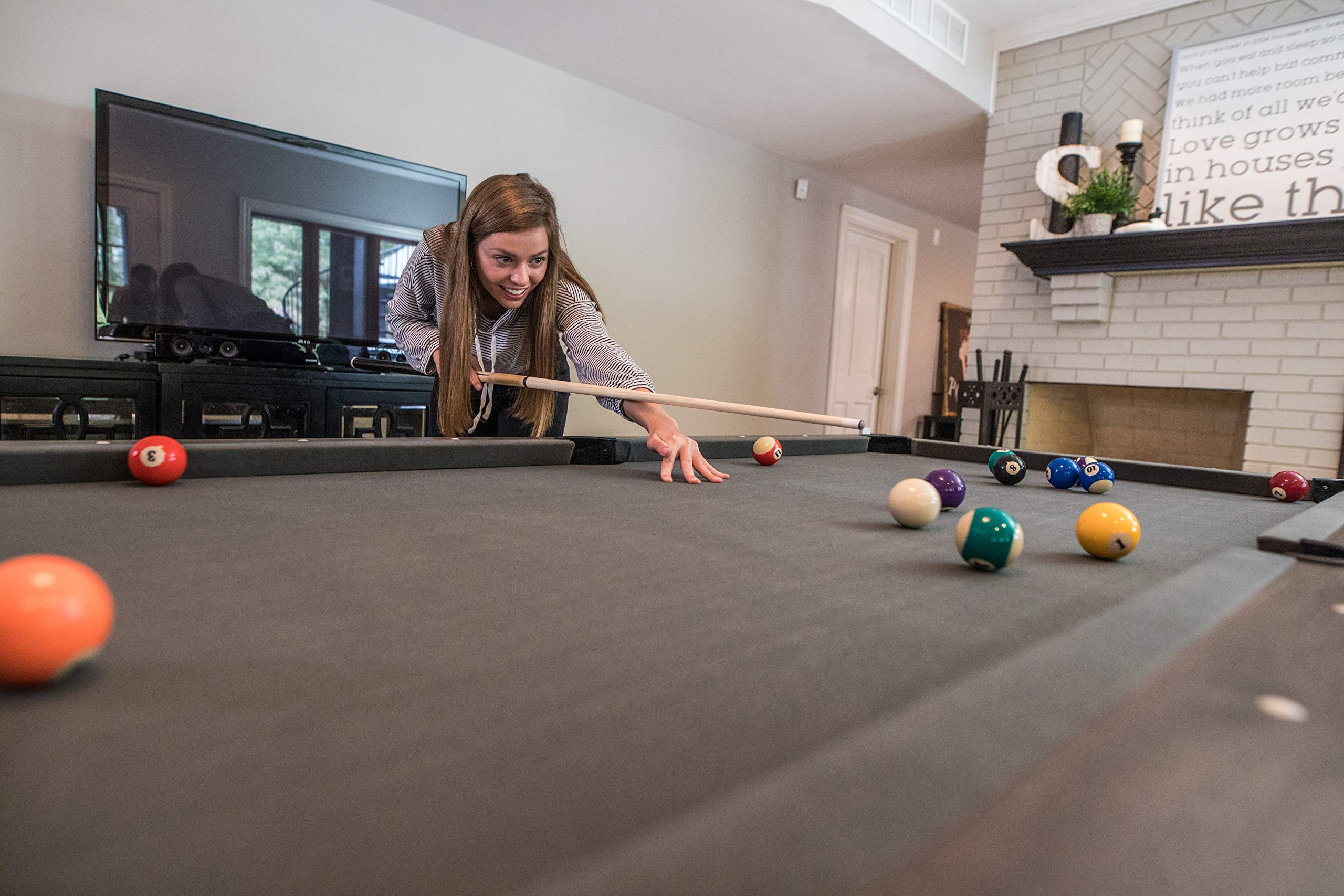 【Sports&Outdoors】7' Hampton 3-in-1 Combination Table Includes Billiards, Table Tennis & Dining Table