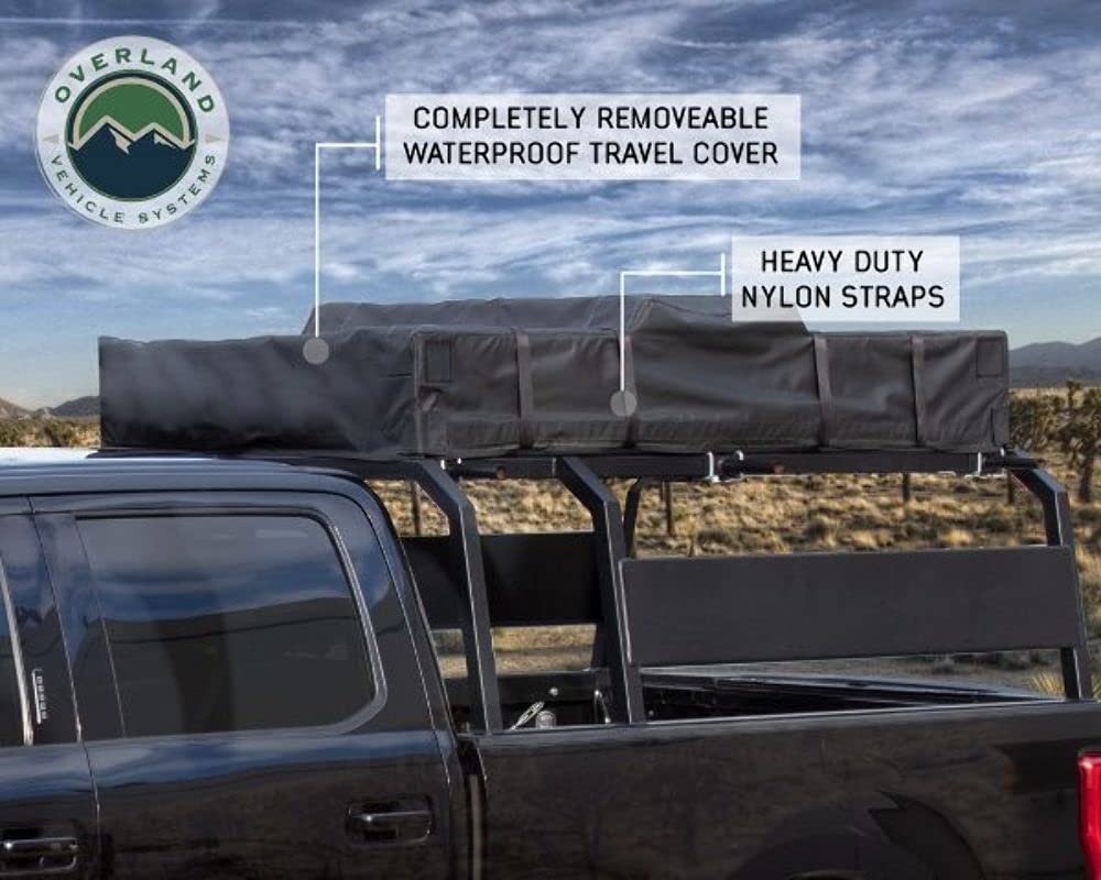 【Sports&Outdoors】Nomadic 2 Extended Roof Top Tent - Dark Gray Base with Green Rain Fly & Black Cover Universal