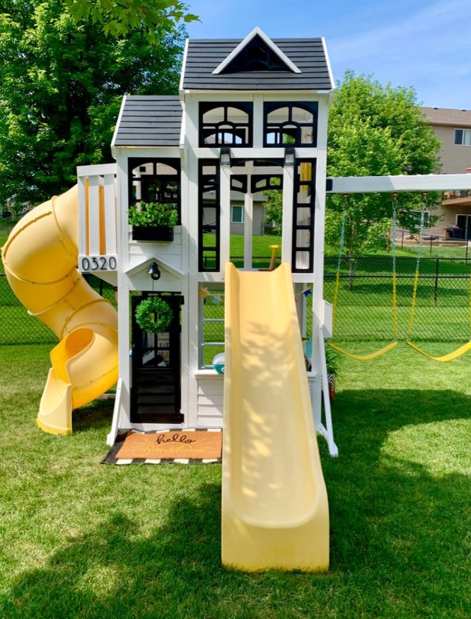 【Sports&Outdoors】【BS】Stilt house children's slide complete set free shipping