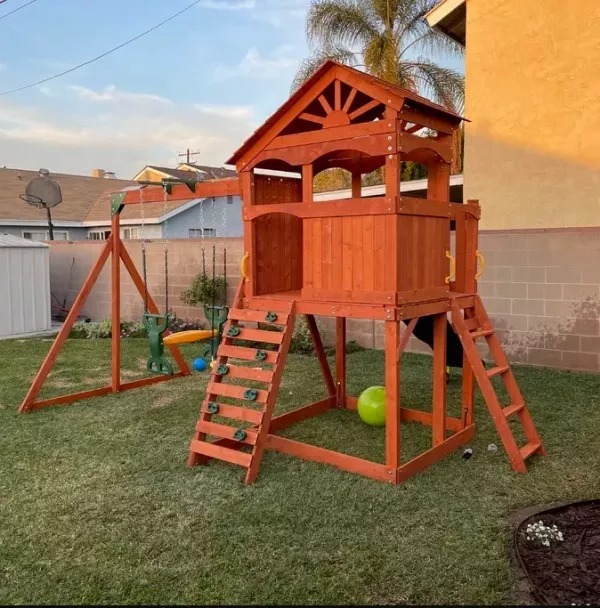【Sports&Outdoors】【BS】Oak Grove Wooden Swing Set
