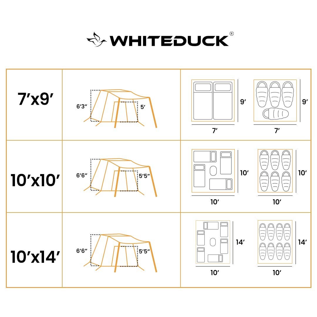 【Sports&Outdoors】Canvas Cabin Tent - Waterproof, 4 Season Outdoor Camping Tent, Premium 100% Cotton Canvas