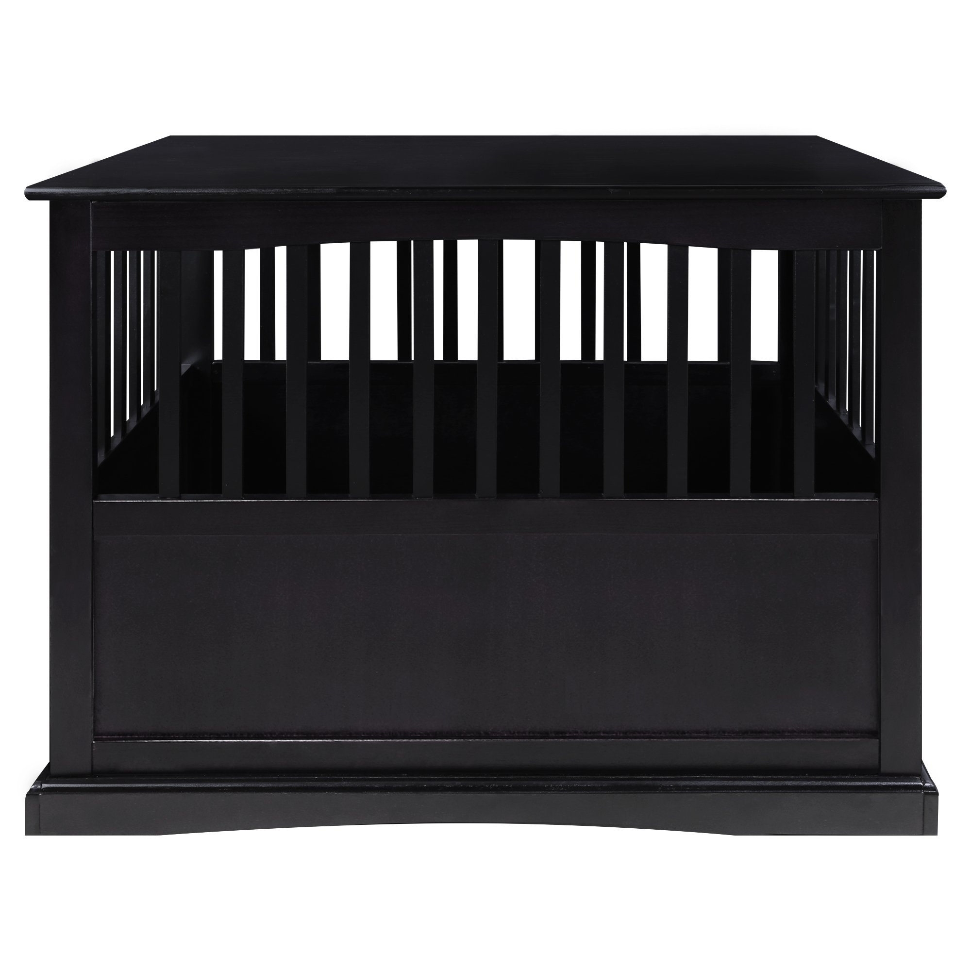 【Home&Garden】Wooden Large Pet Crate, End Table, Black