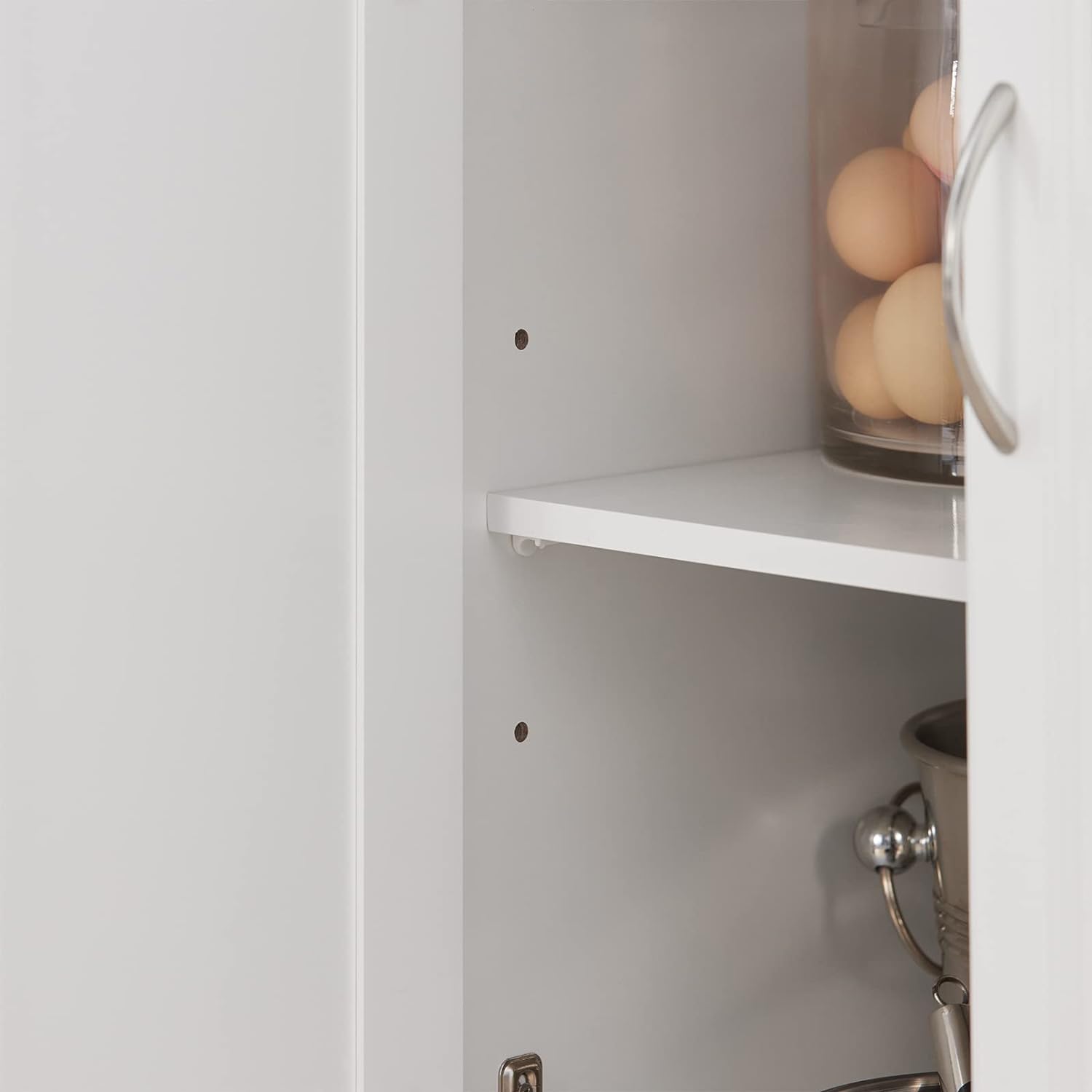 SoBuy FKW71-WN, Extendable Kitchen Storage Trolley Kitchen Cabinet Cupboard Sideboard Kitchen Island