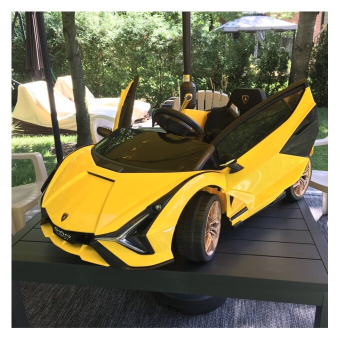 【Baby&Kids】Lamborghini Sian Ride On Car 12V Kids Electric Motorized Vehicle With Led Lights, Remote Control & Scissor Doors