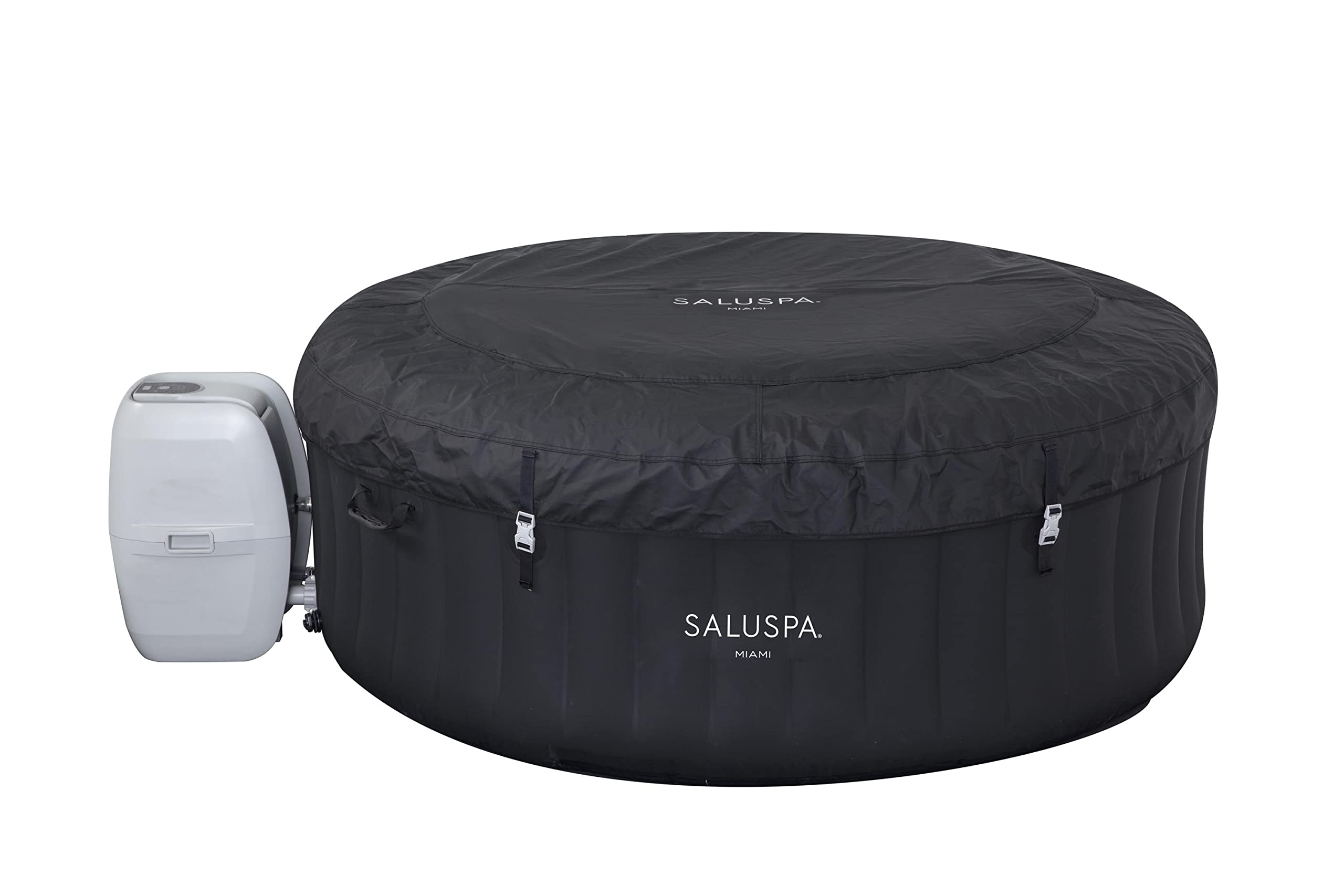 【Sports&Outdoors】SaluSpa Miami Inflatable Hot Tub, 4-Person AirJet Spa