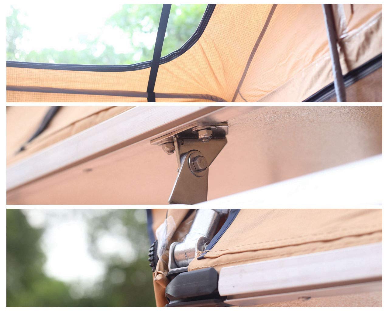 【Sports&Outdoors】2-3 Person Sunroof Rooftop Tent with Skyline Rainfly and Ladder