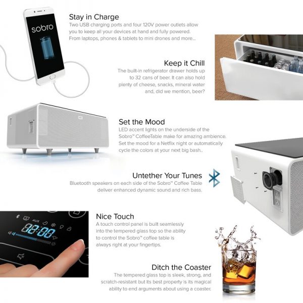 【Furniture】Smart Coffee Table with Storage