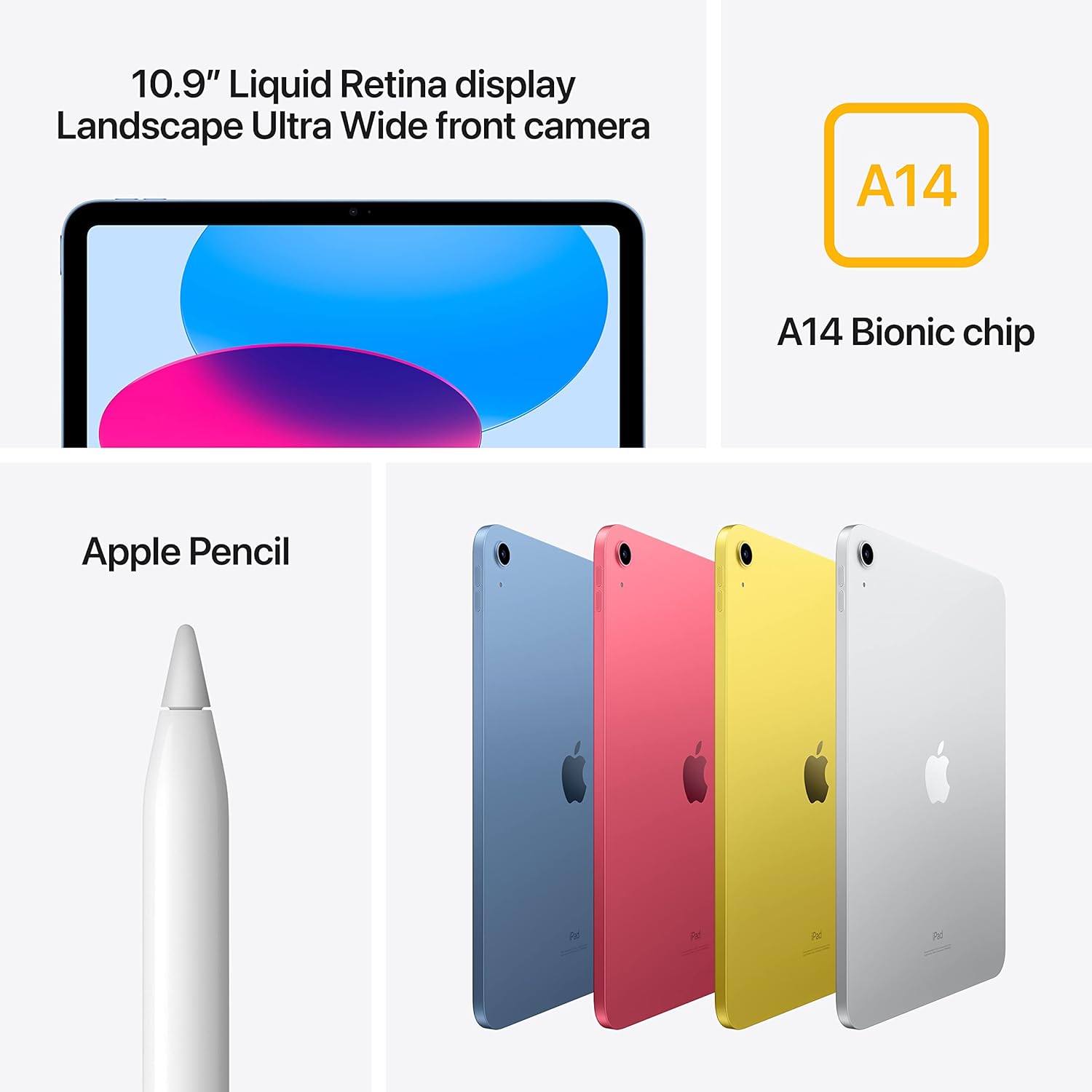 Apple 2022 iPad 10.9-inch (Wi-Fi + Cellular) - 10th Generation