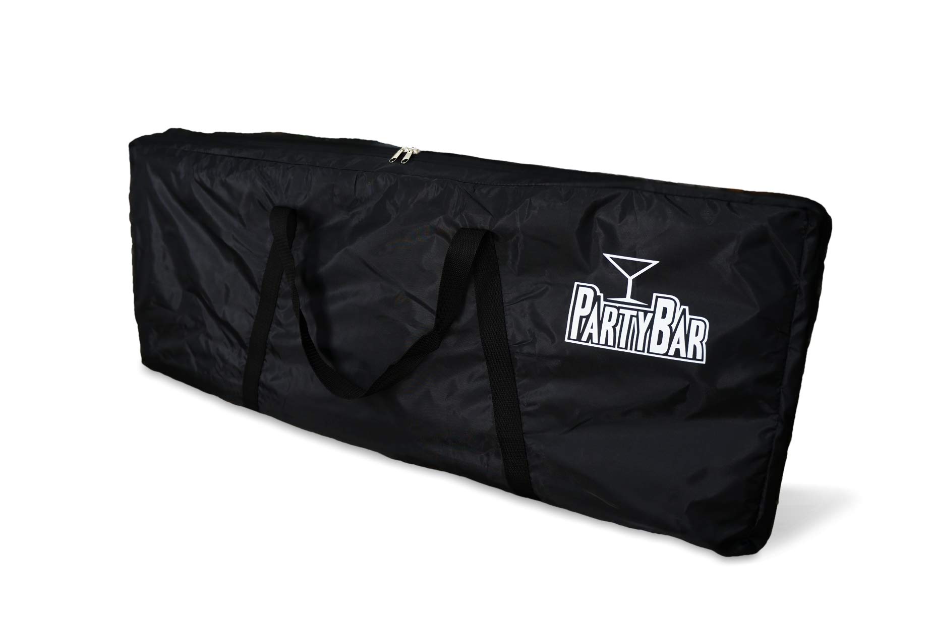 【Furniture】Folding Portable Party Bar w/Color-Changing LED Lights, Black & Hawaiian Bar Skirts & Storage Shelf