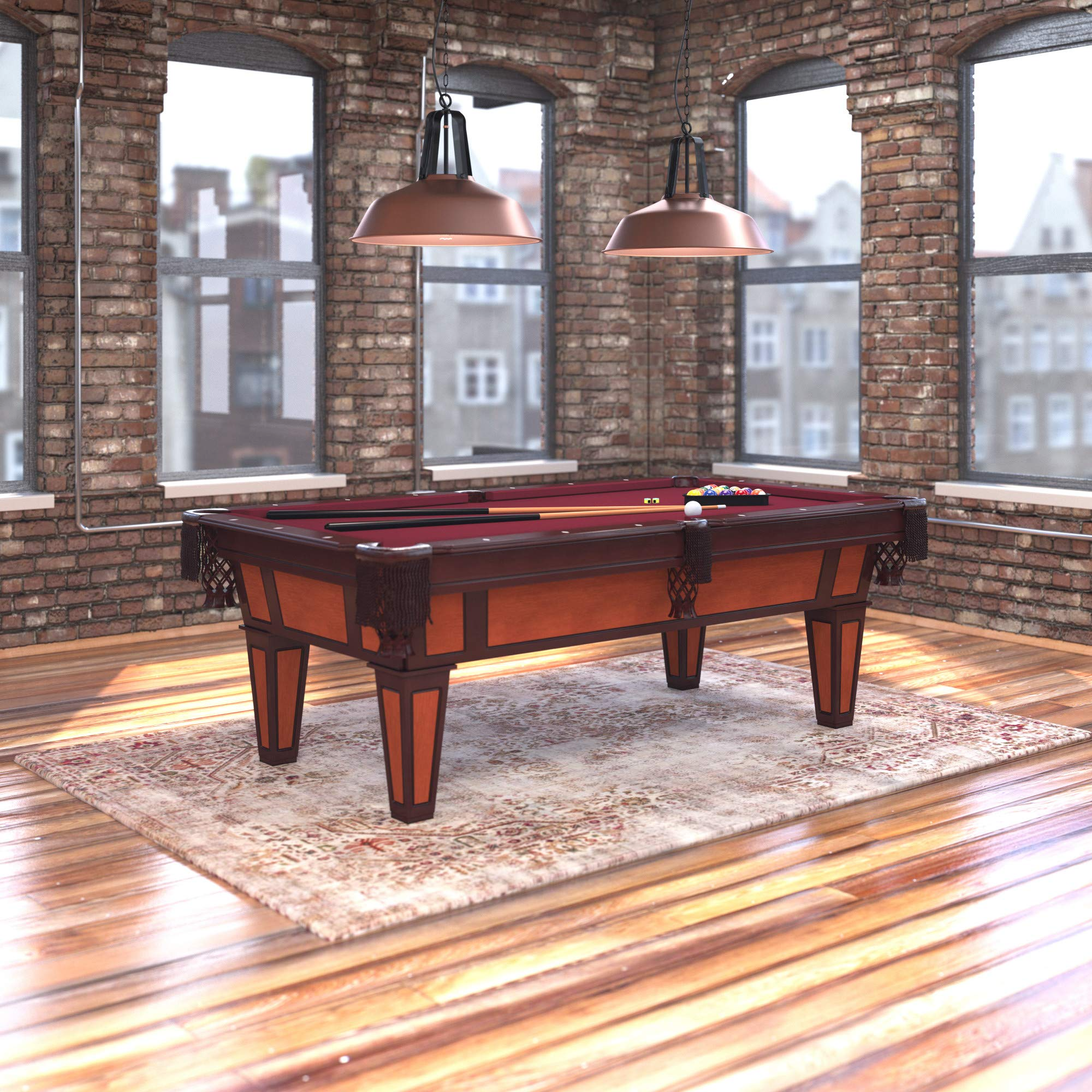 【Sports&Outdoors】Pool Table, Accuslate Billiard Surface for Consistent Straight Shots & Sturdy Straight Legs
