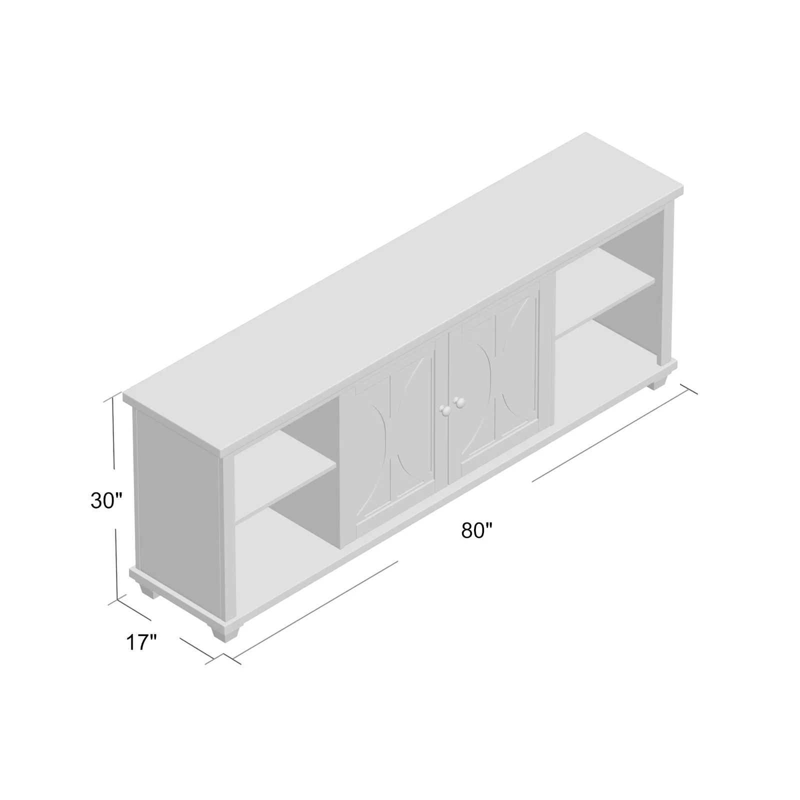 【Furniture】Rabinowitz TV Stand for TVs up to 88