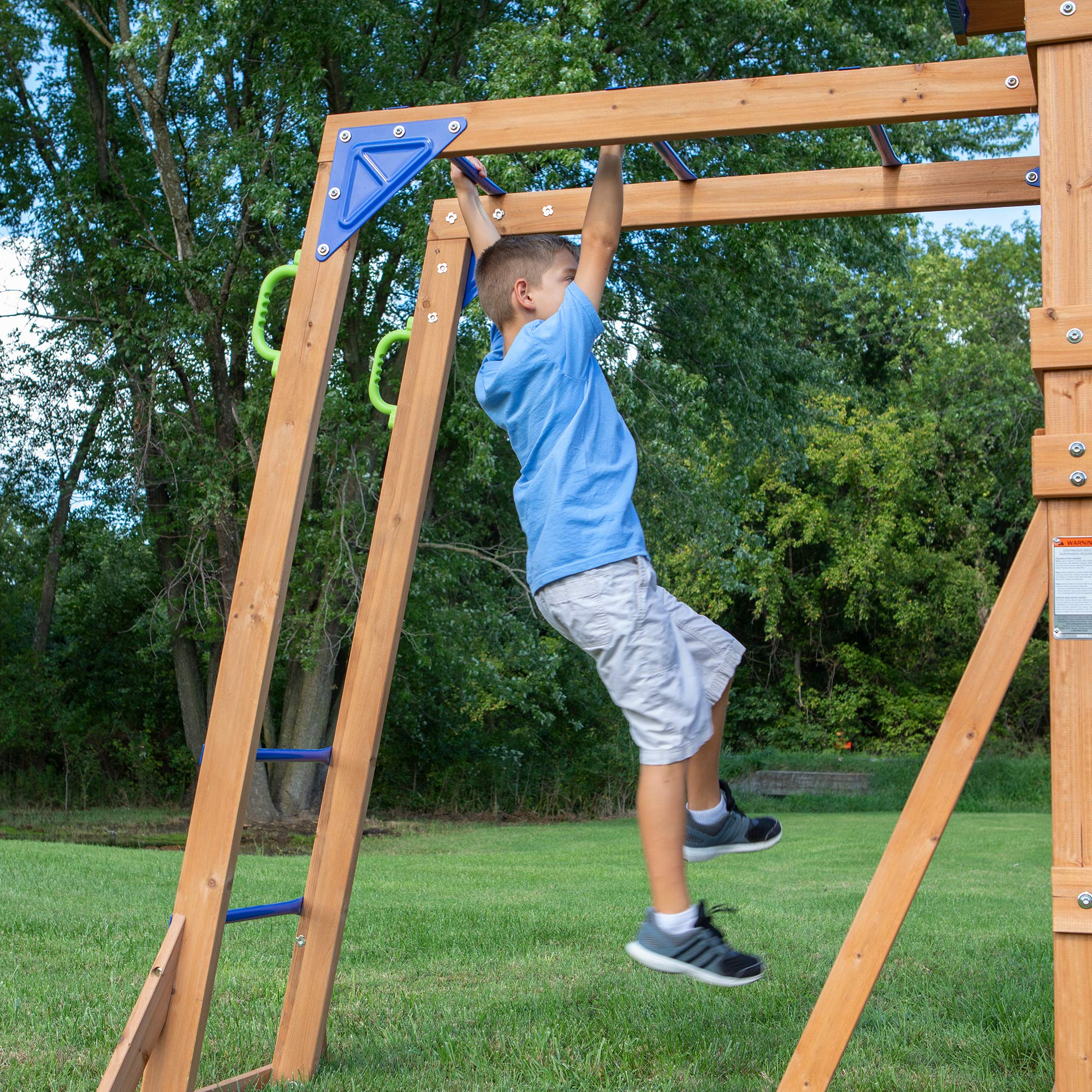 【Sports&Outdoors】【BS】Beach Front All Cedar Wooden Swing Set