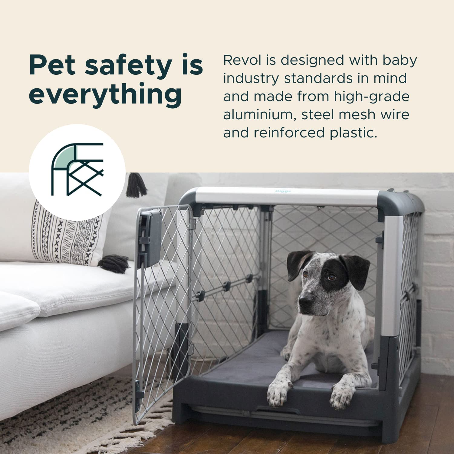 【Home&Garden】Revol Dog Crate (Collapsible Portable Travel Dog Crate, Dog Kennel) for Small Dogs & Puppies