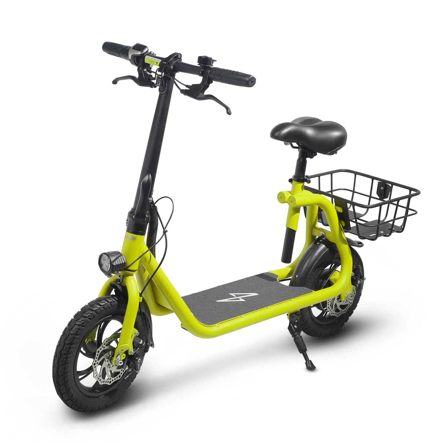 【Sports&Outdoors】Electric Scooter for Adults - Foldable Scooter with Seat & Carry Basket - 450W Brushless Motor 36V