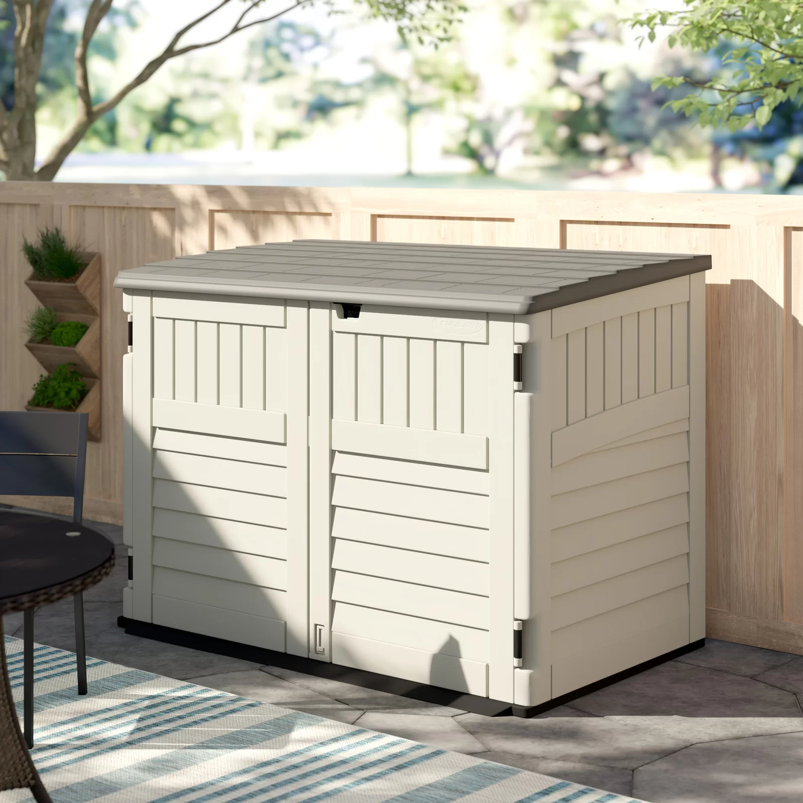 【Storage Shed】Resin Outdoor 2-Container 5'10