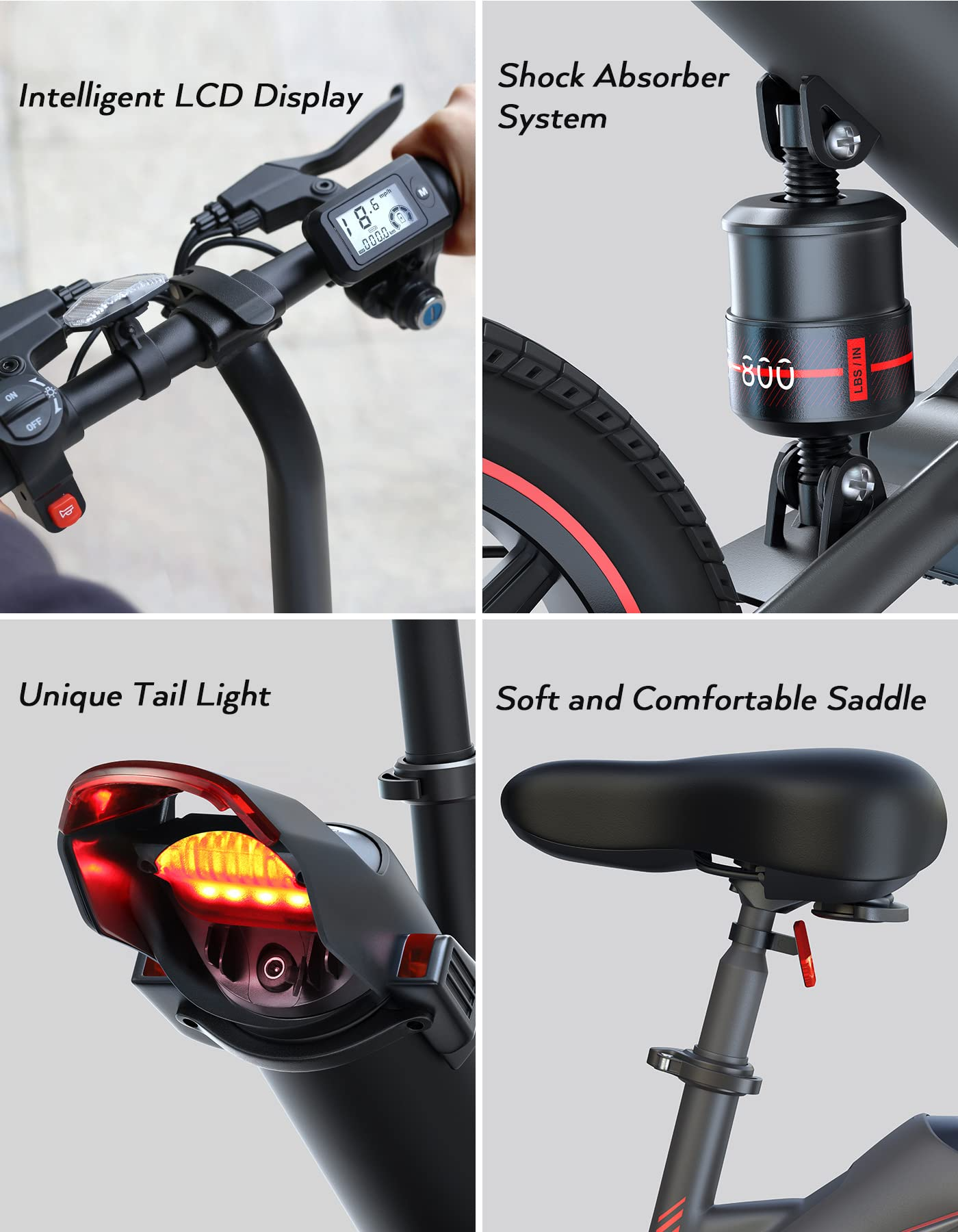 【Sports&Outdoors】Electric Bicycle, Sailnovo 14'' Electric Bike for Adults & Teenagers