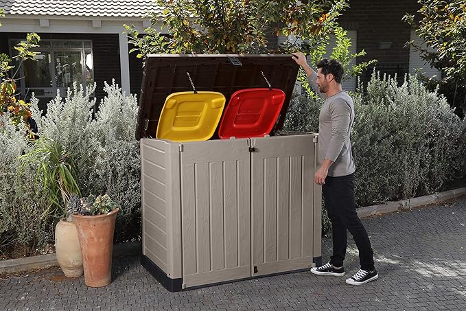 Keter 250001 Store It Out Pro Outdoor Storage Shed, 145.5 x 82 x 123cm Beige/Brown