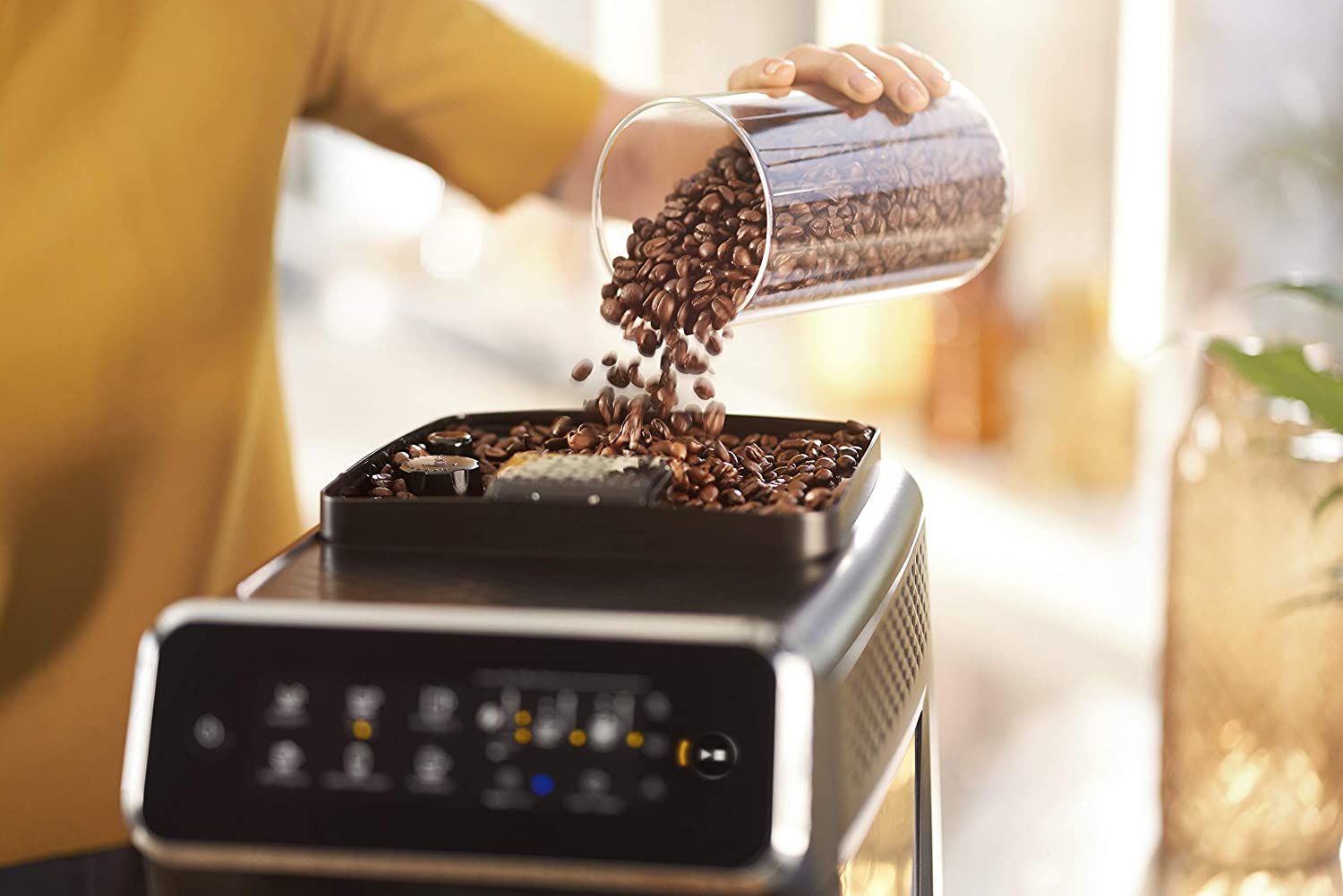 【Appliances】Fully Automatic Espresso Machine with Milk Frother, EP322144, Black