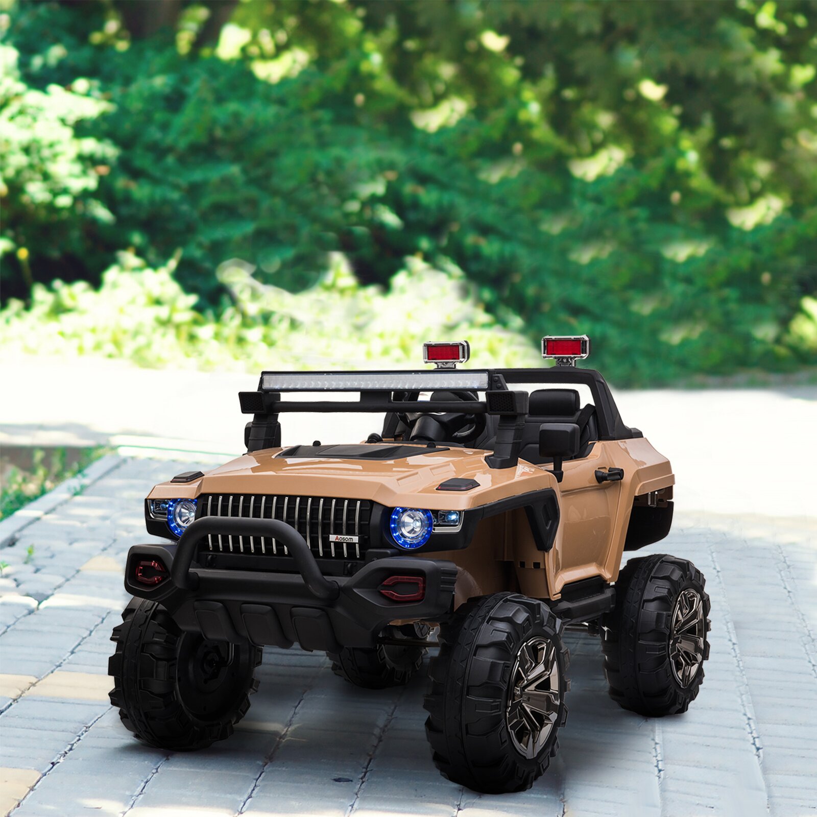 【Baby&Kids】2-Seater Electric Ride on Police Car SUV Truck Toy