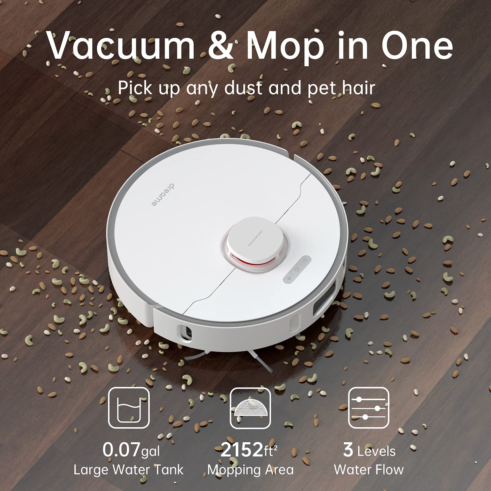 【Appliances】Robot Vacuum, Robotic Vacuum with 4000Pa Strong Suction for Pet Hair, Carpets Hard Floor