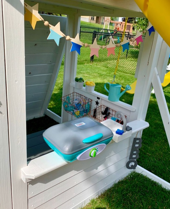 【Sports&Outdoors】【BS】Stilt house children's slide complete set free shipping