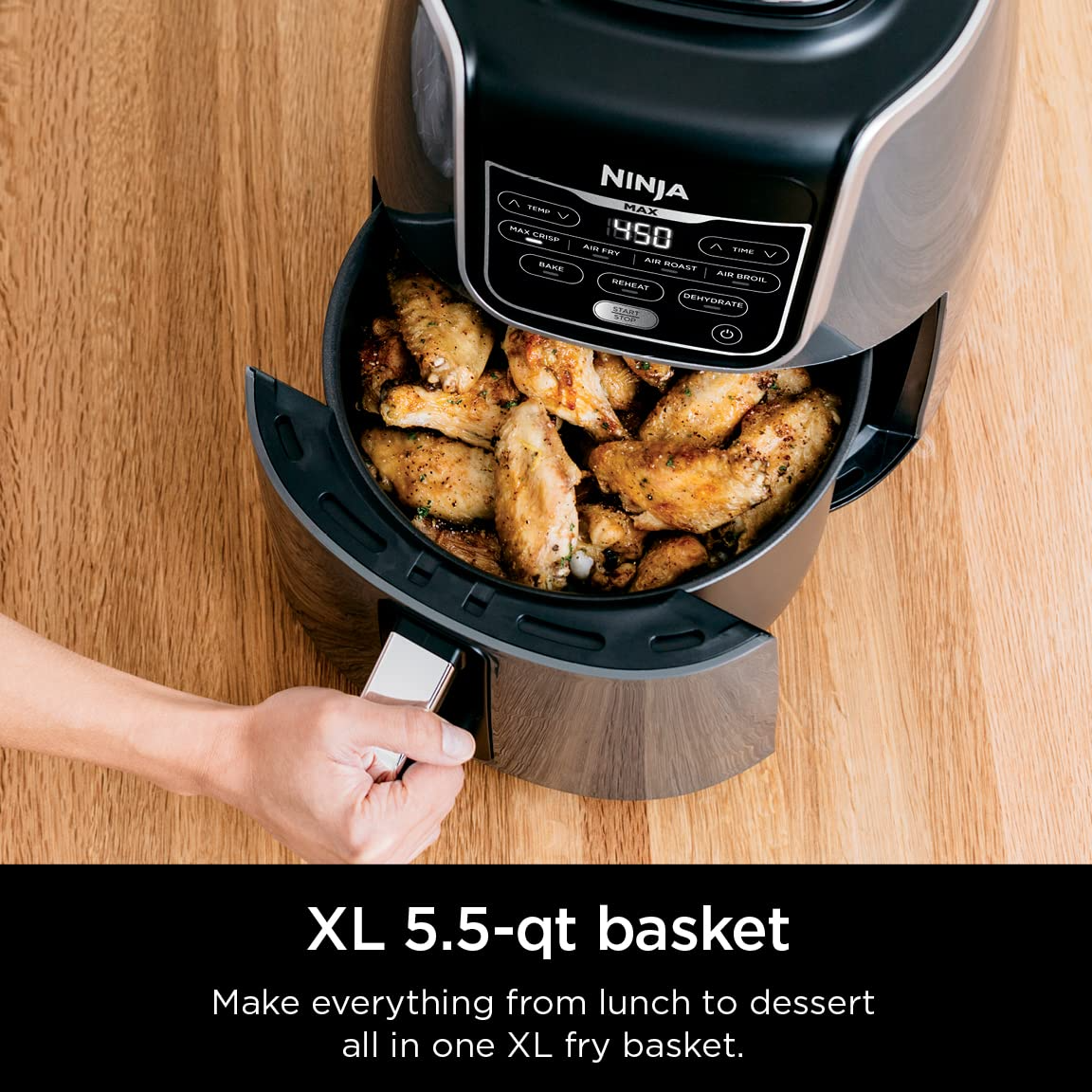 【Appliances】Ninja AF161 Max XL Air Fryer that Cooks, Crisps, Roasts, Bakes, Reheats & Dehydrates, 5.5 Quart