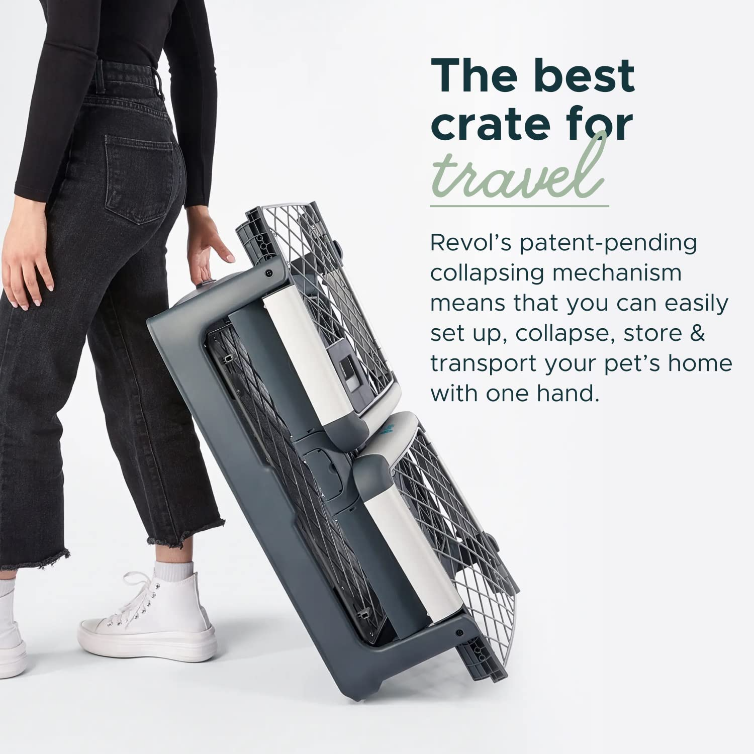【Home&Garden】Revol Dog Crate (Collapsible Portable Travel Dog Crate, Dog Kennel) for Small Dogs & Puppies