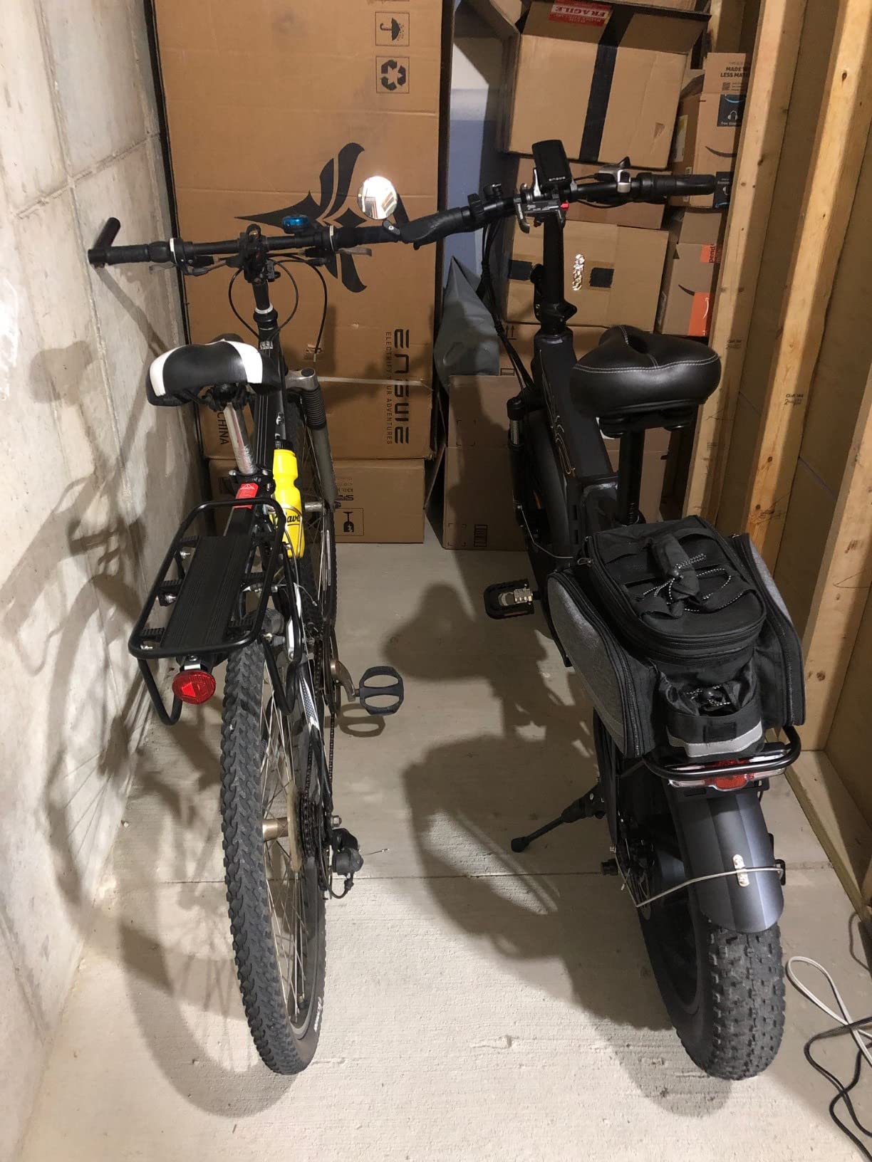 【Sports&Outdoors】750W Folding Electric Bike for Adults 20×4.0 All Terrain Fat Tires Mountain Beach Snow Electric Bicycles
