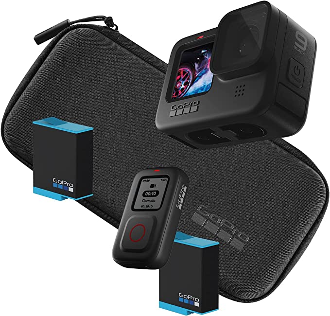 GoPro HERO9 - Waterproof Sports Camera with Front LCD Screen and Rear Touch Screen, 5K Ultra HD Video, 20MP Photos, 1080p Live Streaming, Webcam, Stabilization